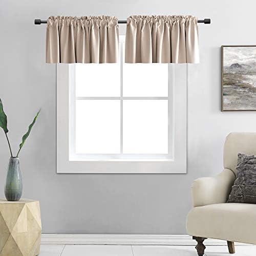 DONREN 2 Pack Blackout Window Valances by DONREN