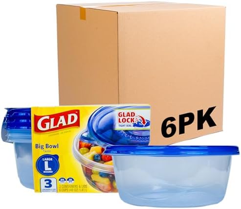Glad GladWare Big Bowl Food Storage Containers, 48 Oz by GladTrashFoodStorage