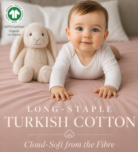 Bassinet Sheets 31x16 inches, GOTS Certified 100% Organic Cotton - Image 3
