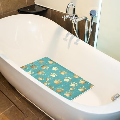 Bathtub Mat Non Slip 26.8x15.1In, Dogs Paws Bath Mat - Image 5