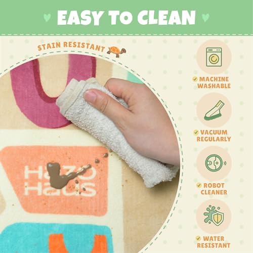 ABC Alphabet Rug for Nursery Room – 5x8 Kids Rug for Preschool, Washable Play - Image 3