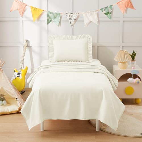 KKJIAF 3 Piece Beige Toddler Sheet Set - Image 4