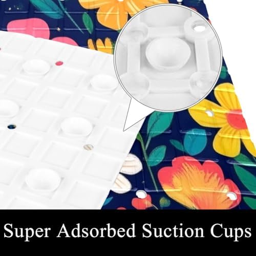 Shower Mat Non Slip, Cute Floral Anti Slip Bath Mat - Image 3