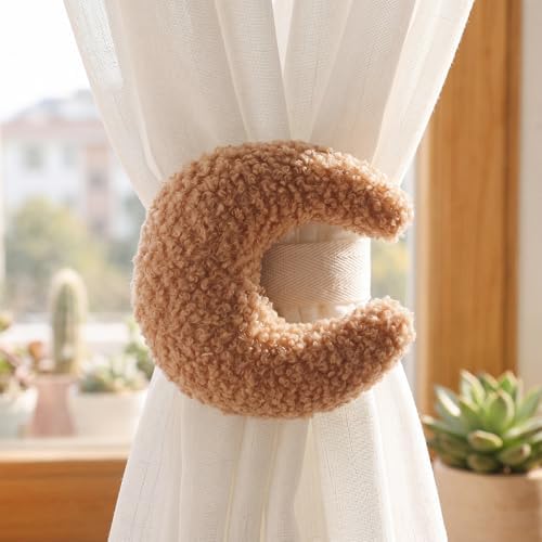 Chumia 2 Pack Moon Stars Curtain Tiebacks Cute Nursery Decor - Image 4