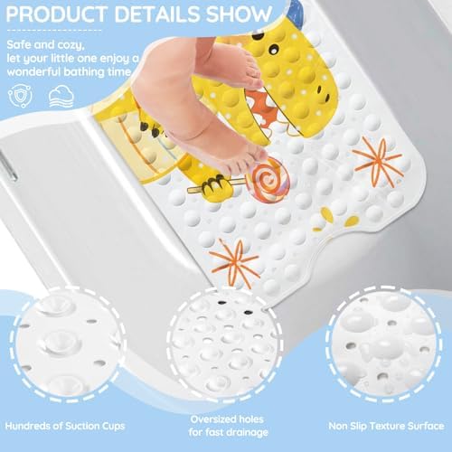 Kids Bathtub Mat, Non Slip Cartoon Bath Mat - Image 3
