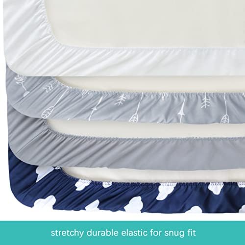 Baby Bassinet Sheets 4 Pack, Compatible - Image 4