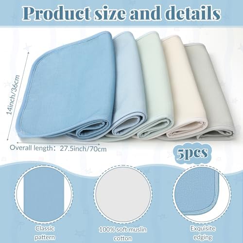 Hahafelt 5 Pcs Waterproof Changing Pad Liner - Image 2