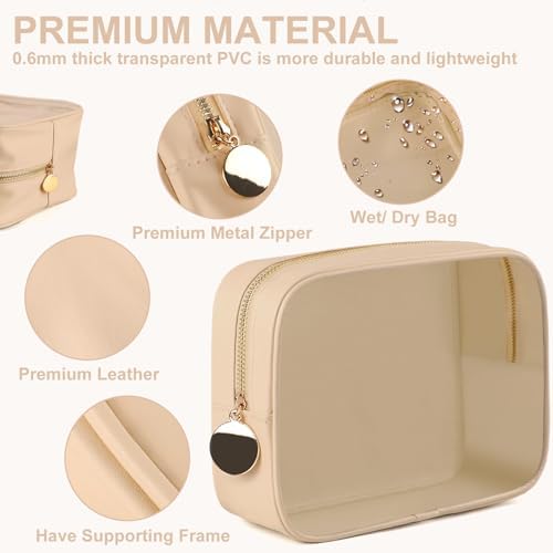 YOPCDJ 4PCS Clear Makeup Bag Set, Waterproof TPU Purse Organizer Pouches - Image 4