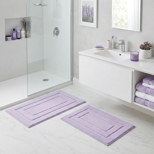 GRANNY SAYS Lilac Bathroom Rugs Set 2 Piece, Soft Microfiber Bath Mats - Image 3