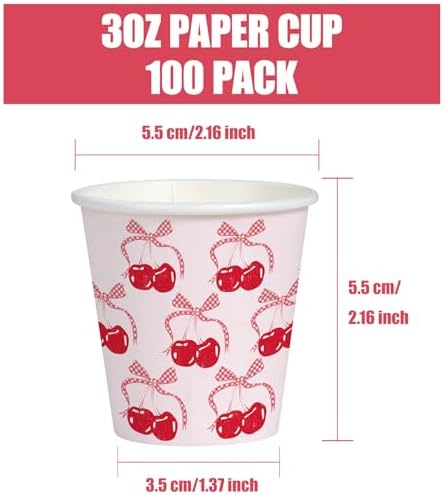 WRAPAHOLIC 3oz Pink Cherry Bathroom Cups - Image 2