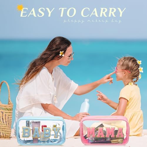 4 Pcs Mama and Baby Toiletry Bag Diaper Bags, Pastel Color - Image 4