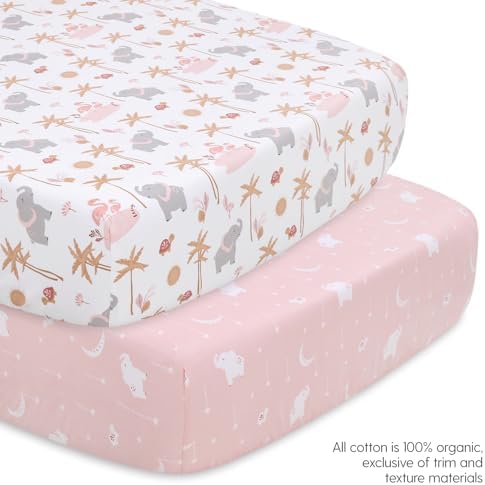 The Peanutshell 4 Piece Organic Cotton Baby Crib Bedding Set - Image 4