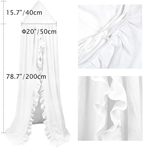 Bed Canopy with Frills Reading Nook Game Tent - Image 6