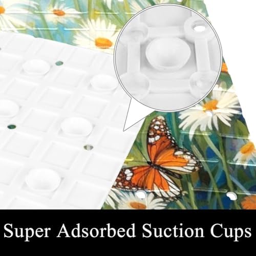 Shower Mat Bathtub Mat, 26.8x15.1 inch, Non-Slip Bath Mat - Image 3