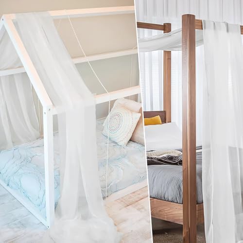 NICETOWN Off White Kids Bed Canopy - Image 4