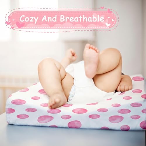 2 Pack Pink Bow Baby Changing Pad Covers - Image 5