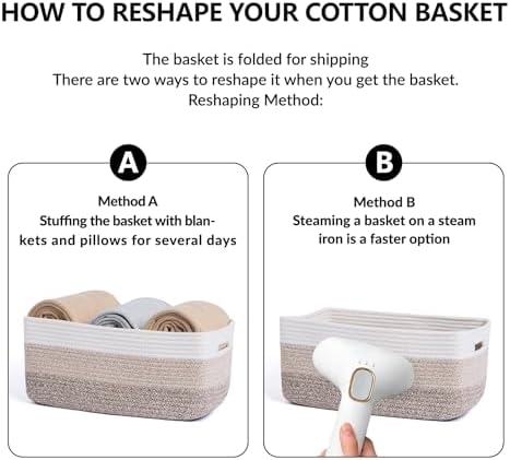 MiniArk Large Storage Baskets for Organizing, Baby Nursery, Toy Bins Box - Image 7