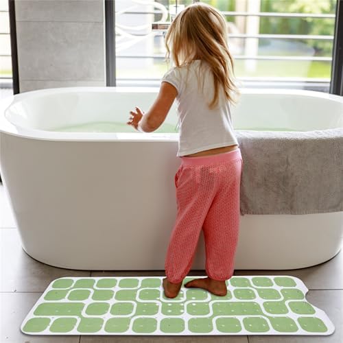 Bathtub Mat Non Slip 40x16 Inch Extra Long Bath Mat, Geometric Design Bathroom - Image 5
