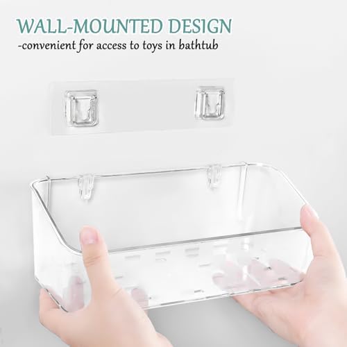 Bath Toy Storage Holder For Bathtub, Wall Mounted Shower Bath Tub Baby Toy - Image 5