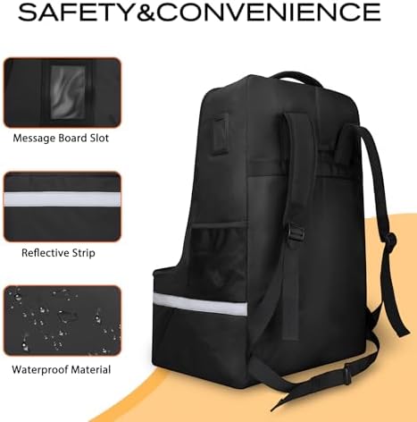 LARIPOP Car Seat Travel Bag for Airplane, Universal Gate Check Car Seat Bag - Image 3