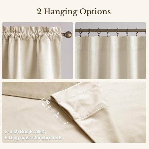 StangH 4-Panel Set Velvet Window Valance, 52x18 Inch - Image 4