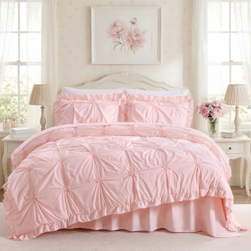Queen Comforter Set for Girls, 5 Pieces Bed in a Bag Queen Bedding Sets - Image 2