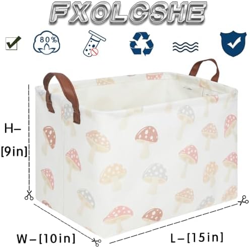 Rectangular Baby Laundry Basket, Mushroom Basket, Collapsible Waterproof Kids - Image 7