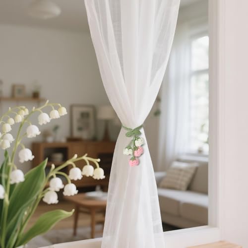 Flower Curtain Tiebacks, Cute Curtain Holdbacks - Image 4