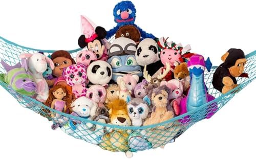 Extra Large Stuffed Animal Storage Hammock 1 Pack | Holds 12 lbs | Corner by LillysLove