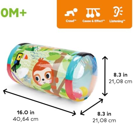 Bright Starts Roll-Along Rainforest Baby Toy, Push & Crawl Activity Toy - Image 2