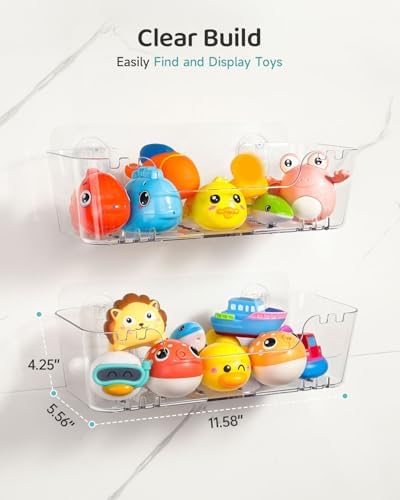 Bath Toy Storage Organizer 2 Pack, Bath Toy Holder - Image 5