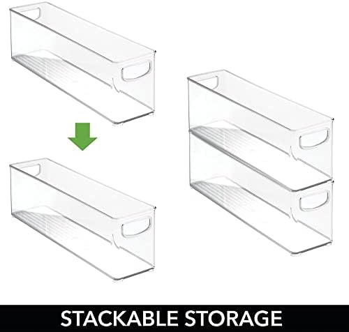mDesign Plastic Long Stackable Storage Organizer Container, Organization Bin - Image 2