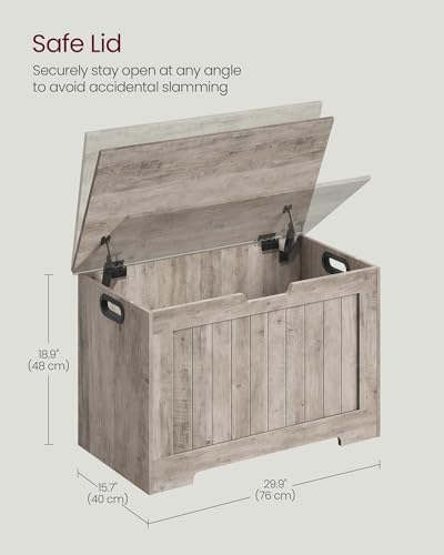 VASAGLE Storage Chest, 29.9 Inches Width Bench - Image 3