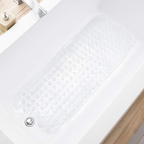 TEESHLY Bathtub Mats for Shower Tub, Extra Long Non-Slip 39 x 16 Inch Bath Mat by TEESHLY
