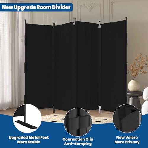 Room Divider 4 Panel Folding Screen 6ft Portable Wall Partition Room Divider - Image 3