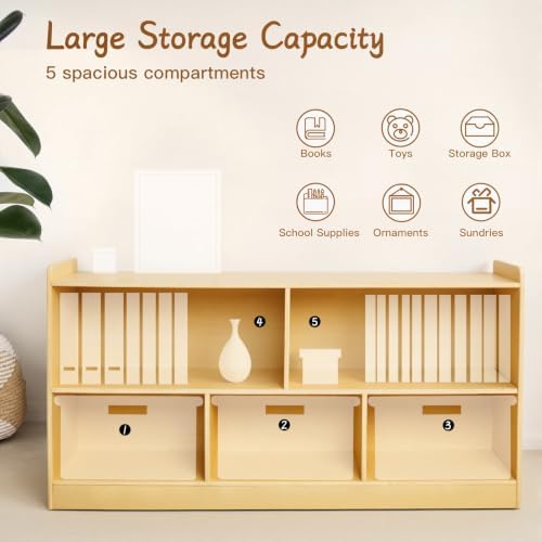 Montessori Shelf, Wooden Toy Storage Organizer - Image 5