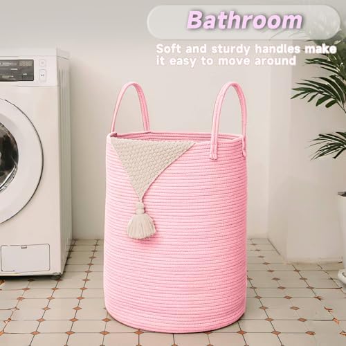 JMvicyroam 100L Cotton Rope Laundry Basket Hamper - Image 5