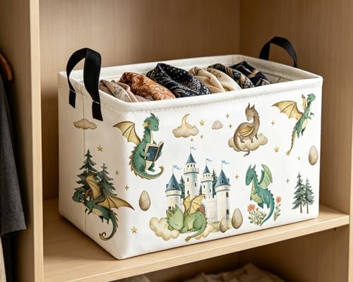Essme Rectangular Kids Baskets, Dinosaur Storage Box, Cute Basket - Image 3