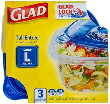 Glad GladWare Tall Entree Containers, Large Square, 42 Oz - Image 3