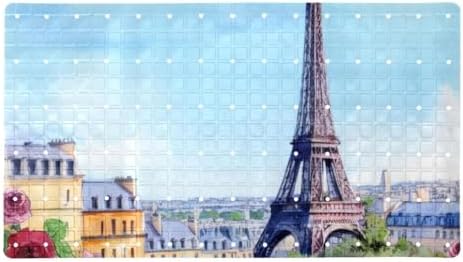 Shower Mat Non Slip, Paris Eiffel Tower Anti Slip Bath Mat by Anna+Cowper