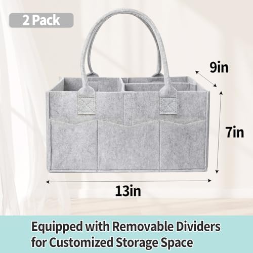 2 Pack Diaper Caddy Organizer, Portable Baby Caddy Organizer - Image 2