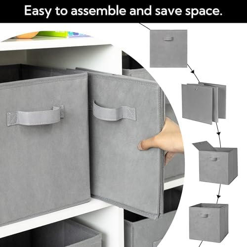 Cupic Cupid 6-Pack 11x11 Fabric Storage Cubes, Cube Storage Bins - Image 3