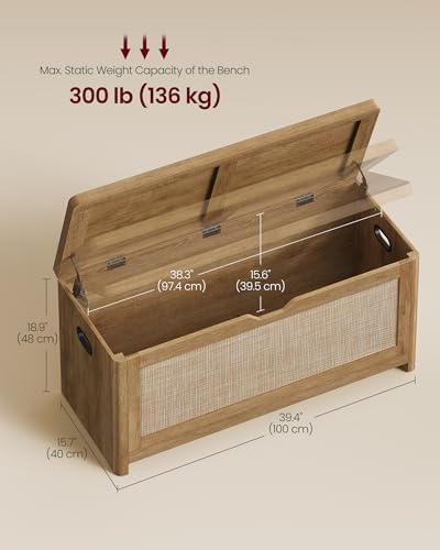 VASAGLE Boho Storage Bench - Image 2