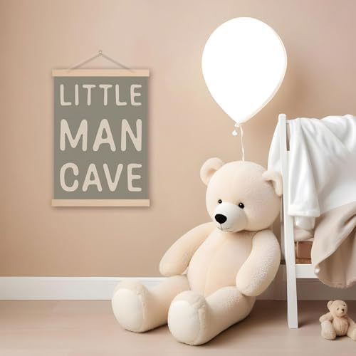 DNEULYR Little Man Cave Wall Art Poster, Baby Boy Nursery Decor, Nursery Wall - Image 2