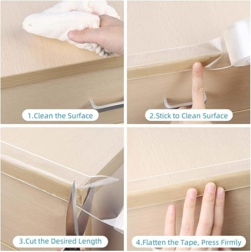 Clear Edge Protector Strip, 2 Pack x 1.57in x 16.4FT - Image 6