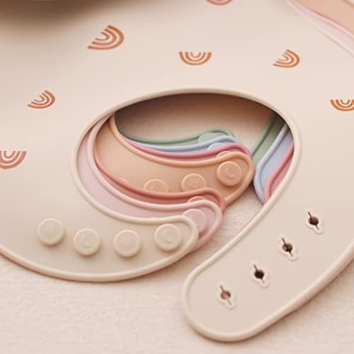 ROCCED Baby Silicone Bibs 2 Sets Baby Bibs - Image 5