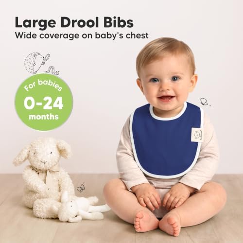 KeaBabies 8-Pack Organic Baby Bibs - Image 2