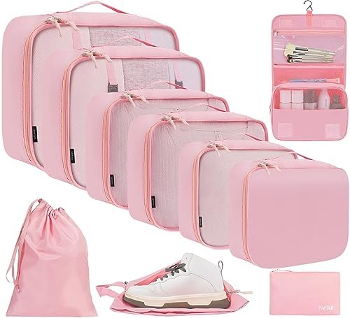 BAGAIL 6 Set/8 Set/10 Set Packing Cubes Various Sizes Packing Organizer by BAGAIL