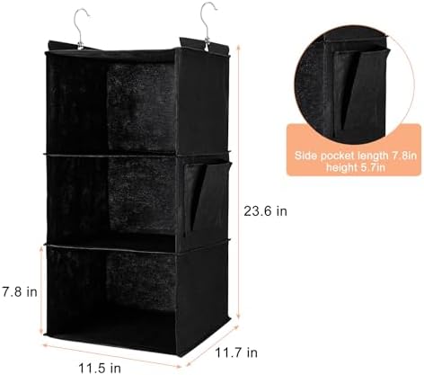 Hanging Closet Organizer and Shelves, 3 Shelves - Image 3