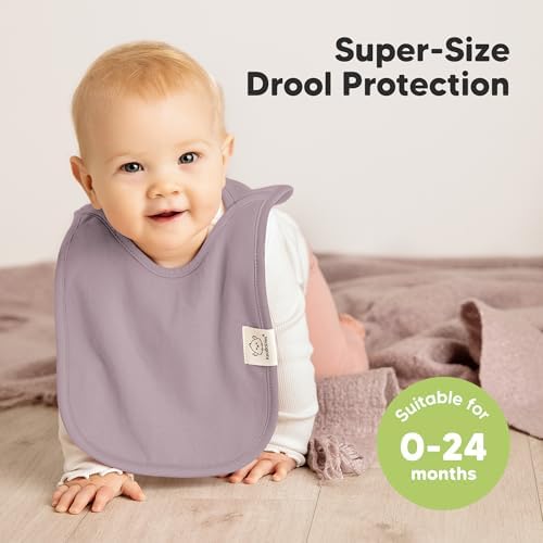 KeaBabies 8-Pack Bibs for Baby Girls, Pullover Baby Bibs - Image 2